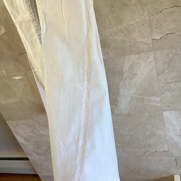 True Religion Joey Jeans 27 White Y2K Flare Low Rise Tonal Stitch Twisted Seams - Picture 9 of 12